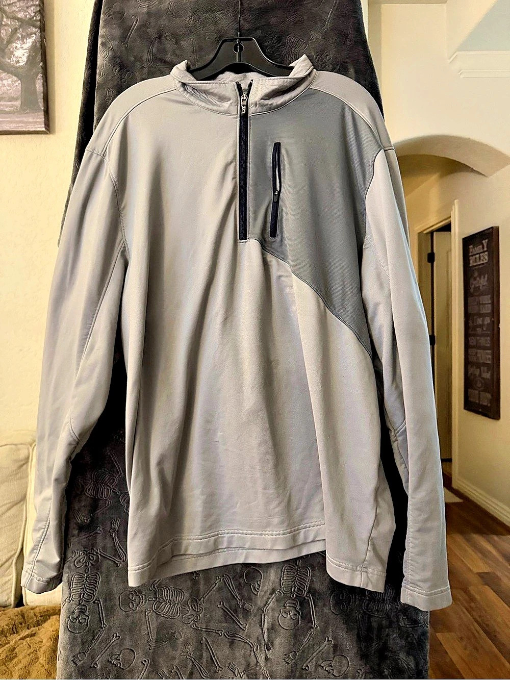 L2 pullover Men's Gray Quarter-Zip